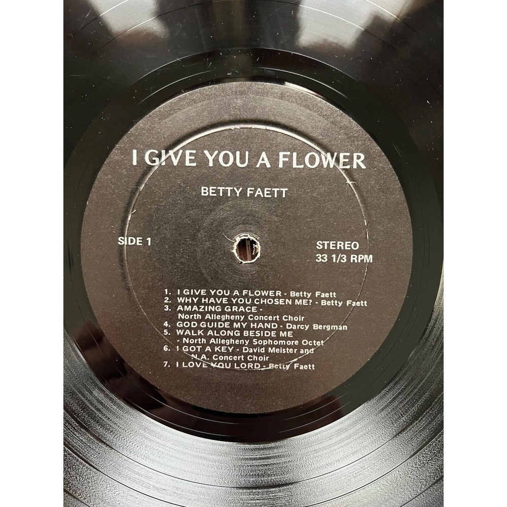 Betty Faett I Give You A Flower LP Shrink Self Release VG - Picture 5 of 7